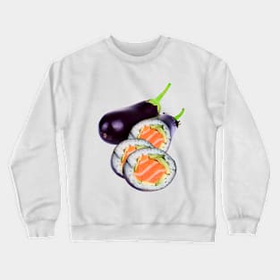 Eggplant sushi Crewneck Sweatshirt